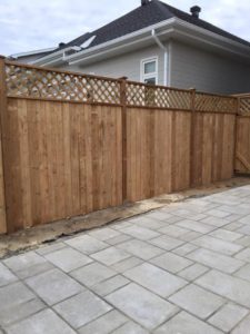 a Wood fence