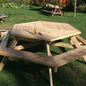 a wood table