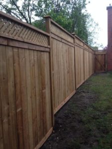 a wood fence