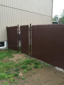 chain link fence with privacy slats