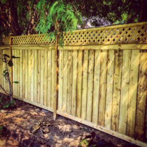 a wood fence