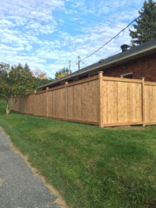 a wood fence