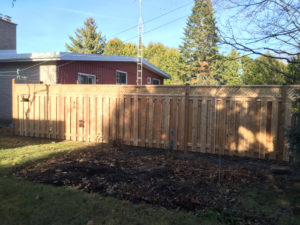 a wood fence
