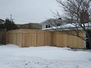 a wood fence