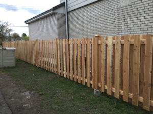 a wood fence