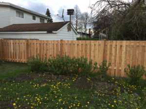 a wood fence