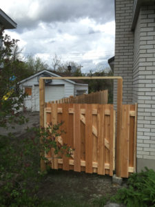 a wood fence