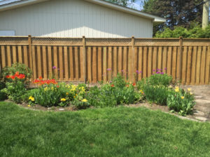 a wood fence