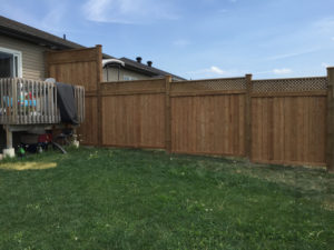 a wood fence