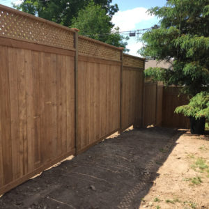 a wood fence