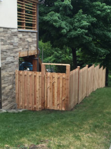 a wood fence