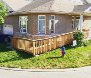 wood ramp installation by deluxe fencing